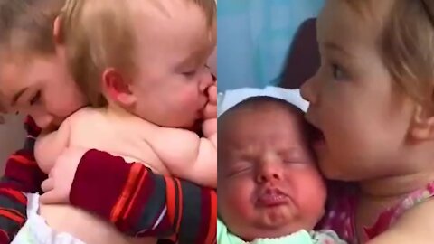 Very adorable, a brother's love for his sister.