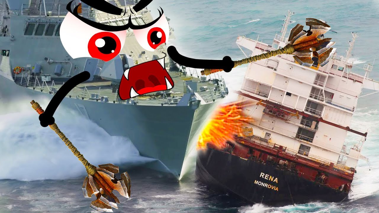 Big Ships Crashing - Ultimate Boat Wreck - Monster Ships Destroy Everythings - Woa Doodles_1080p