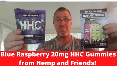 Blue Raspberry 20mg HHC Gummies from Hemp and Friends!