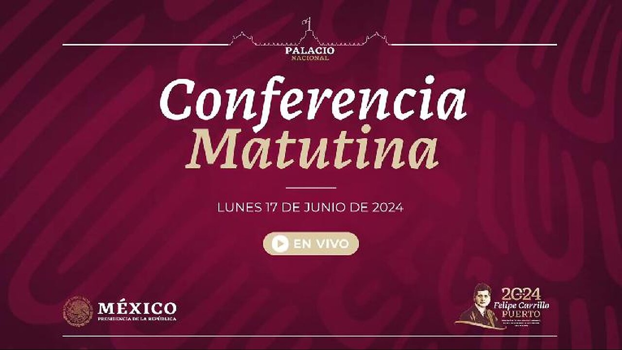 Conferencia de prensa matutina, desde Palacio Nacional. Lunes 17 de junio 2024