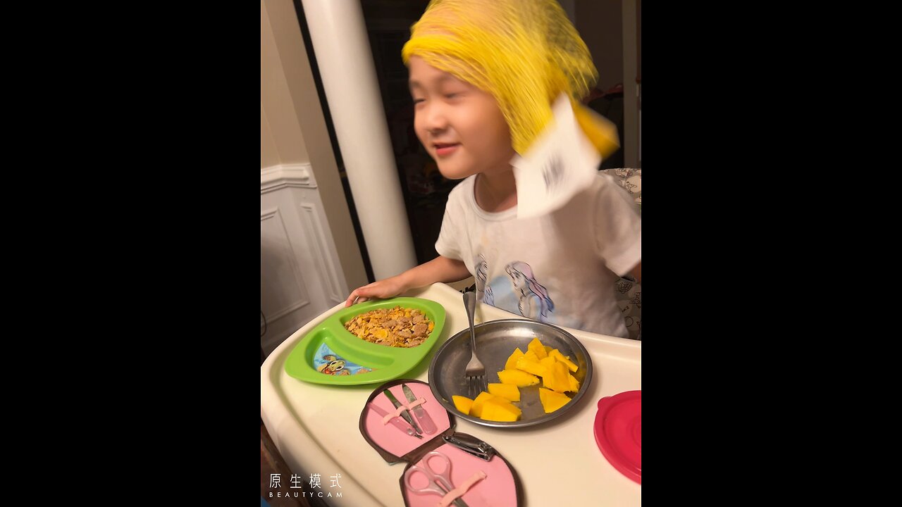 His funny new hat