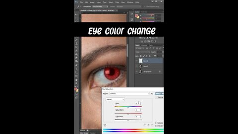 Change Eye Colour in Just 1 Minute in Photoshop ||Eye Ka Colour Change Kaise Kare #shorts #adobe