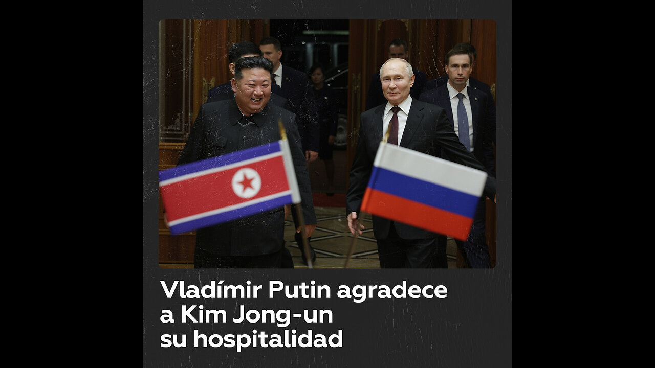 Kim Jong-un acompaña a Putin hasta la residencia donde pasará la noche