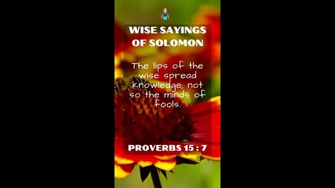 Proverbs 15:7 | NRSV Bible | Wise Sayings of Solomon