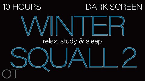 HOWLING WIND & BLOWING SNOW Sounds for Sleeping| Relaxing| Studying| BLACK SCREEN| Winter Squall 2