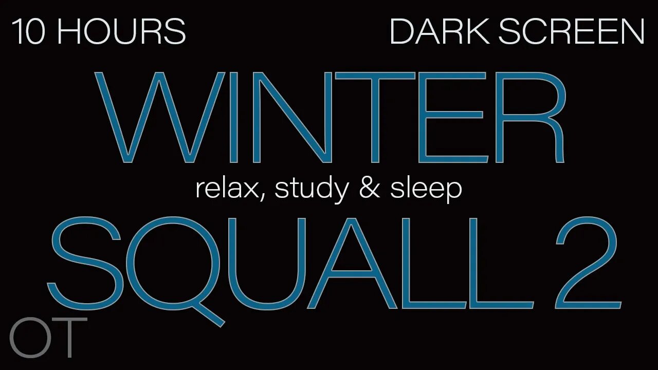 HOWLING WIND & BLOWING SNOW Sounds for Sleeping| Relaxing| Studying| BLACK SCREEN| Winter Squall 2