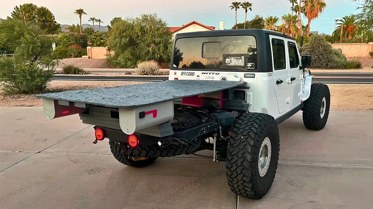 DIY Reclaimed Wood Flatbed Built FOR FREE on my Jeep Gladiator Truck Camper