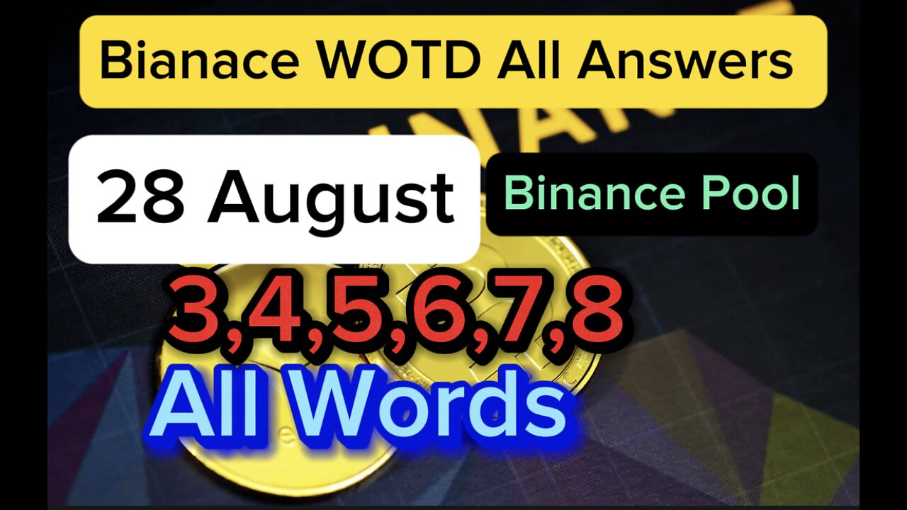 Binance crypto Wodl Today Answer