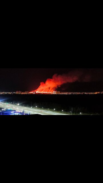 In the Russian Tyumen, someone was playing with matches .