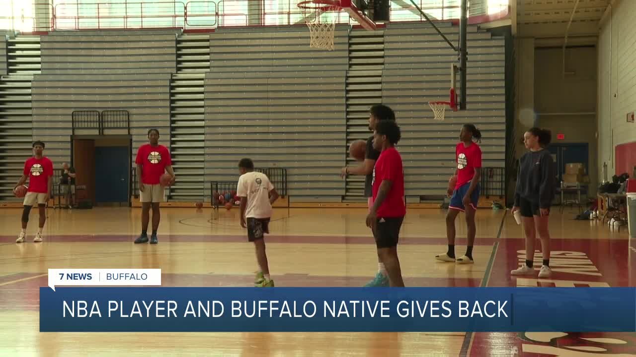 NBA player and Buffalo native Jordan Nwora inspiring local young basketball players