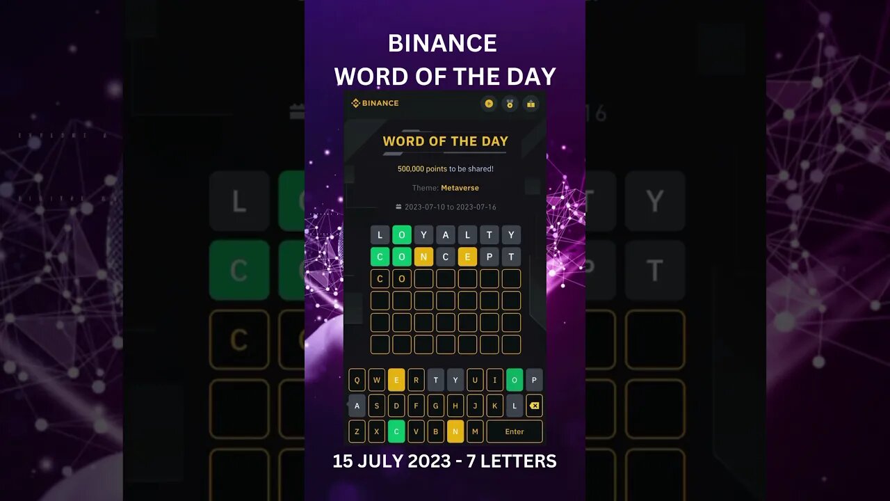 🔥 Play Binance WOTD and Dive into the Metaverse! 💥 (2023-07-15) #shorts #india #metaverse #binance