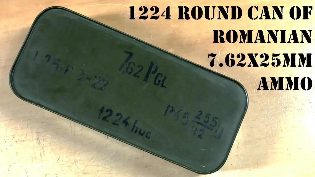 Opening an Original Spam Can of 1224 Rounds of Surplus Romanian 7.62x25mm Tokarev Ammo