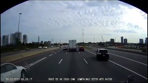 Car Speeding On Highway 403