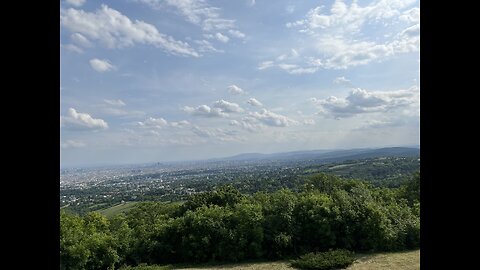 City aerial view from the hills