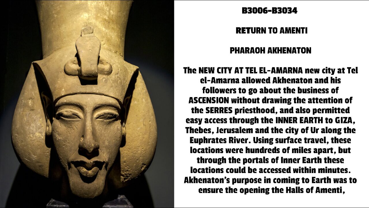 The NEW CITY AT TEL EL-AMARNA new city at Tel el-Amarna allowed Akhenaton and his followers to go ab