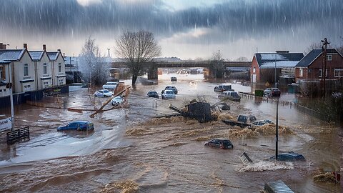 2 minutes ago in UK! Flash flood and Snow storm during Storm Bert