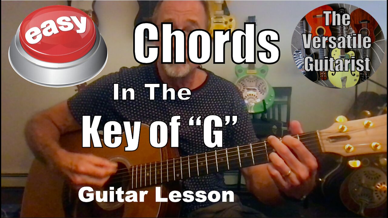 Play GUITAR chords QUICKLY! - Guitar lesson for Beginners - Easy Guitar Tutorial for G-Em-C-D chords