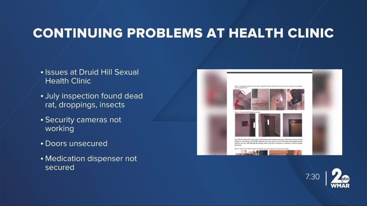 Dead rodent, bug infestation continues to impact Baltimore sex health clinic