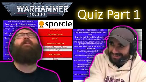 Tom takes Warhammer quiz 1 - Tom and Harry