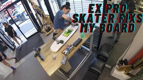 EX PRO SKATER FIXS MY LONGBOARD!!