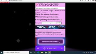 Ganhe Tron via faucetpay no automático