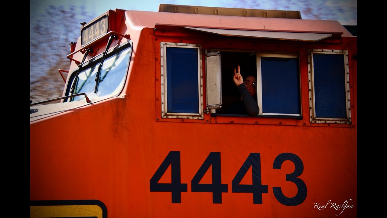 Trespassers, Peace Friend and Fast Moving BNSF Train for Chicago - Staples Sub
