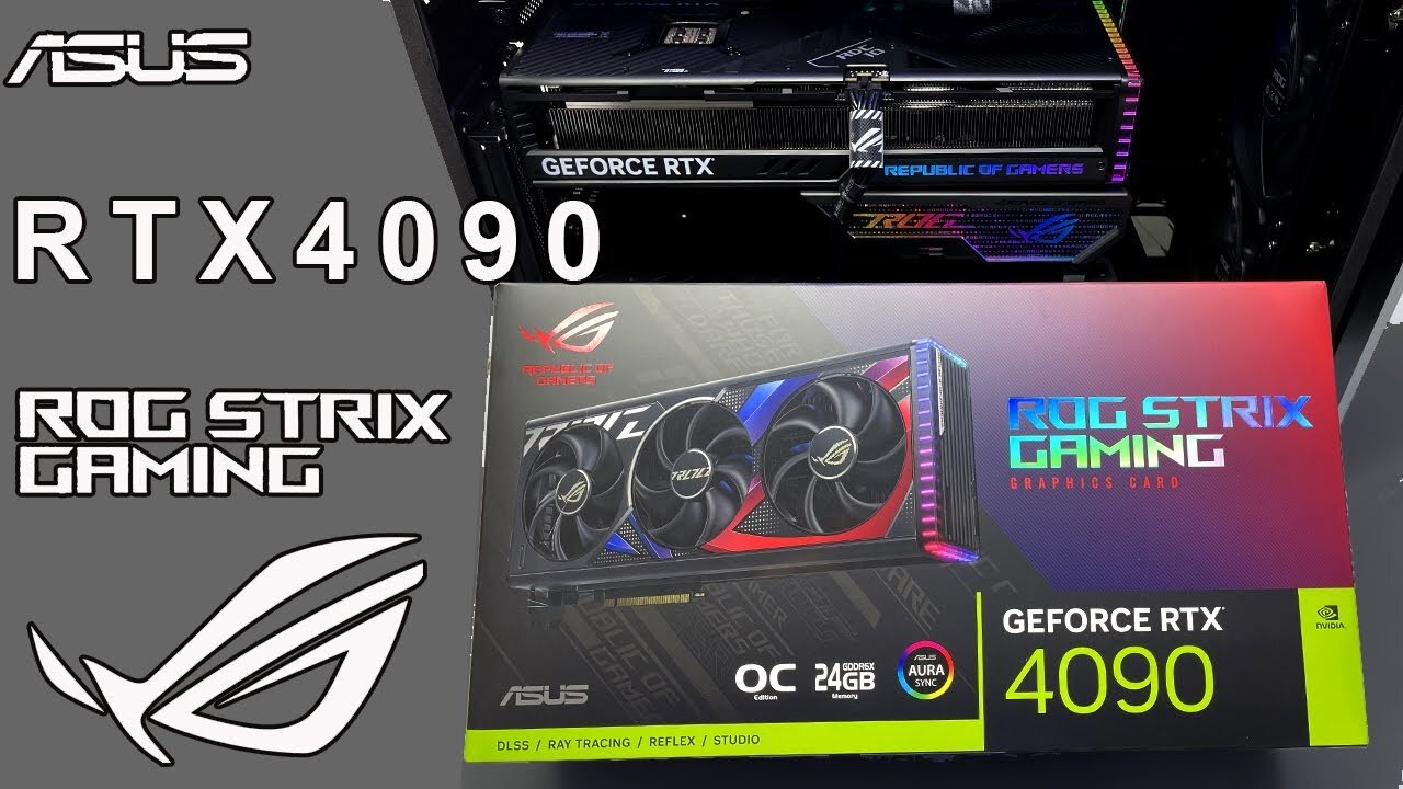 ASUS ROG Strix Gaming RTX 4090 OC Edition 24GB Unbox Install Gameplay