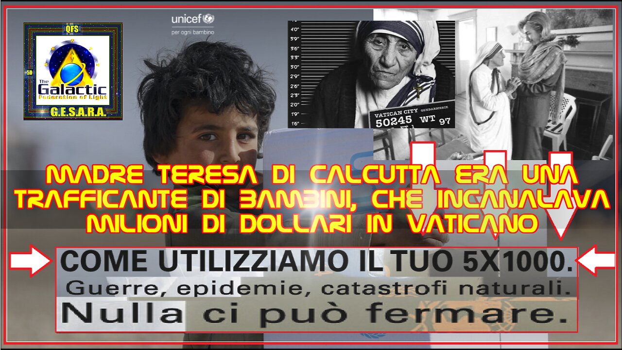 MADRE TERESA DI CALCUTTA ERA UNA TRAFFICANTE DI BAMBINI