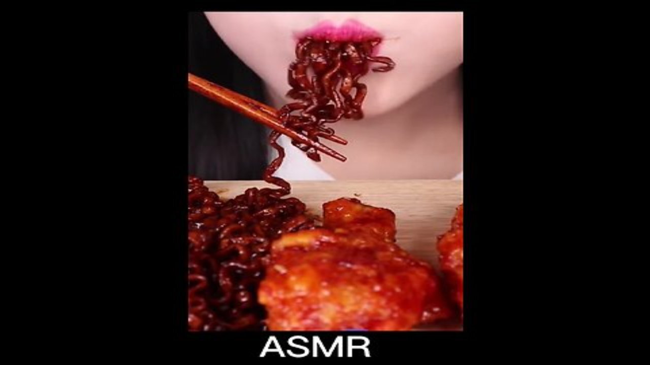 🥵ASMR BLACK BEAN NOODLES FRIED CHICKEN MOZZARELLA CHEESE BALL!!2023