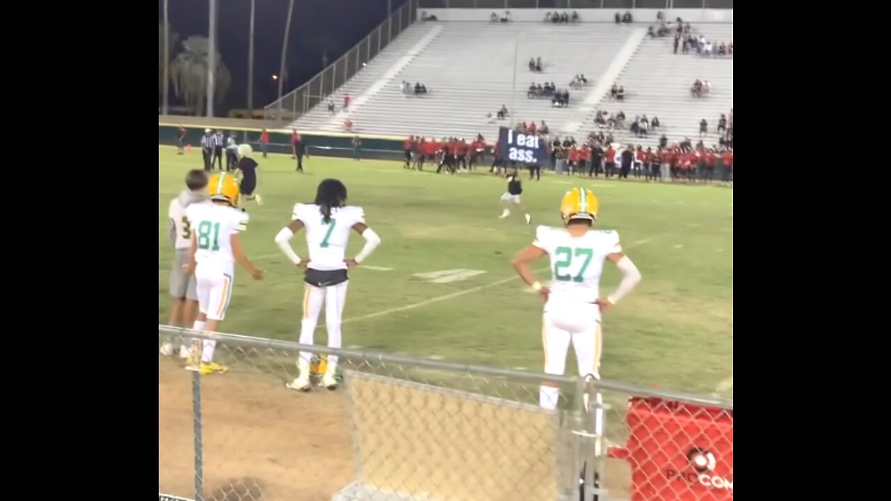 Gay guy at football game