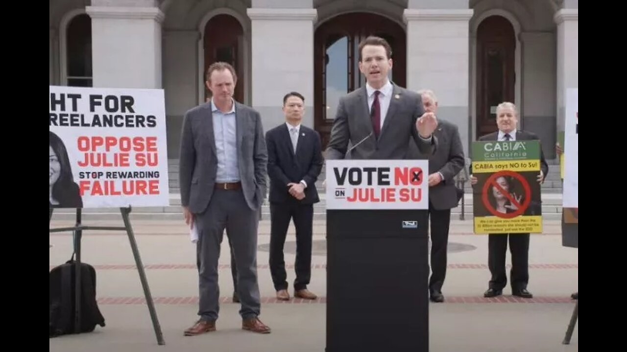 Presser With Kevin Kiley and CA Assembly Republicans to Stop Julie Su's Labor Secy Nom: 'Stop Reward