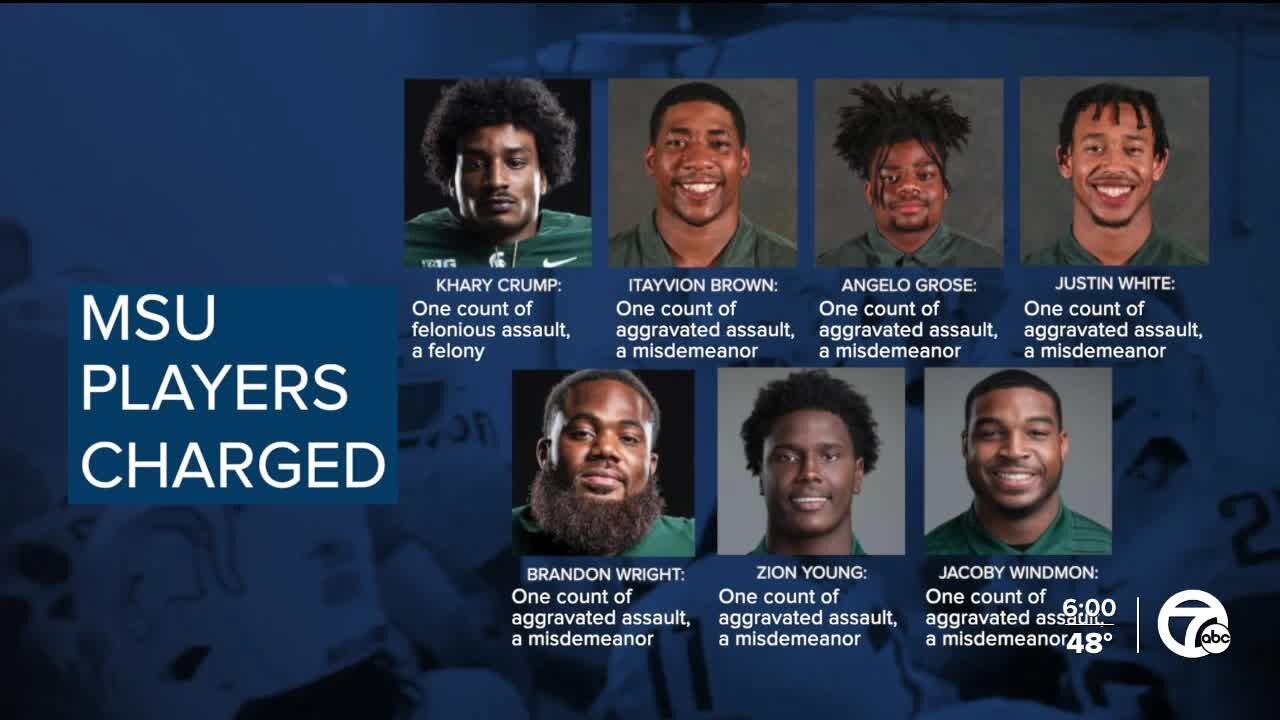 7 MSU players charged with assault in wake of Big House tunnel incident