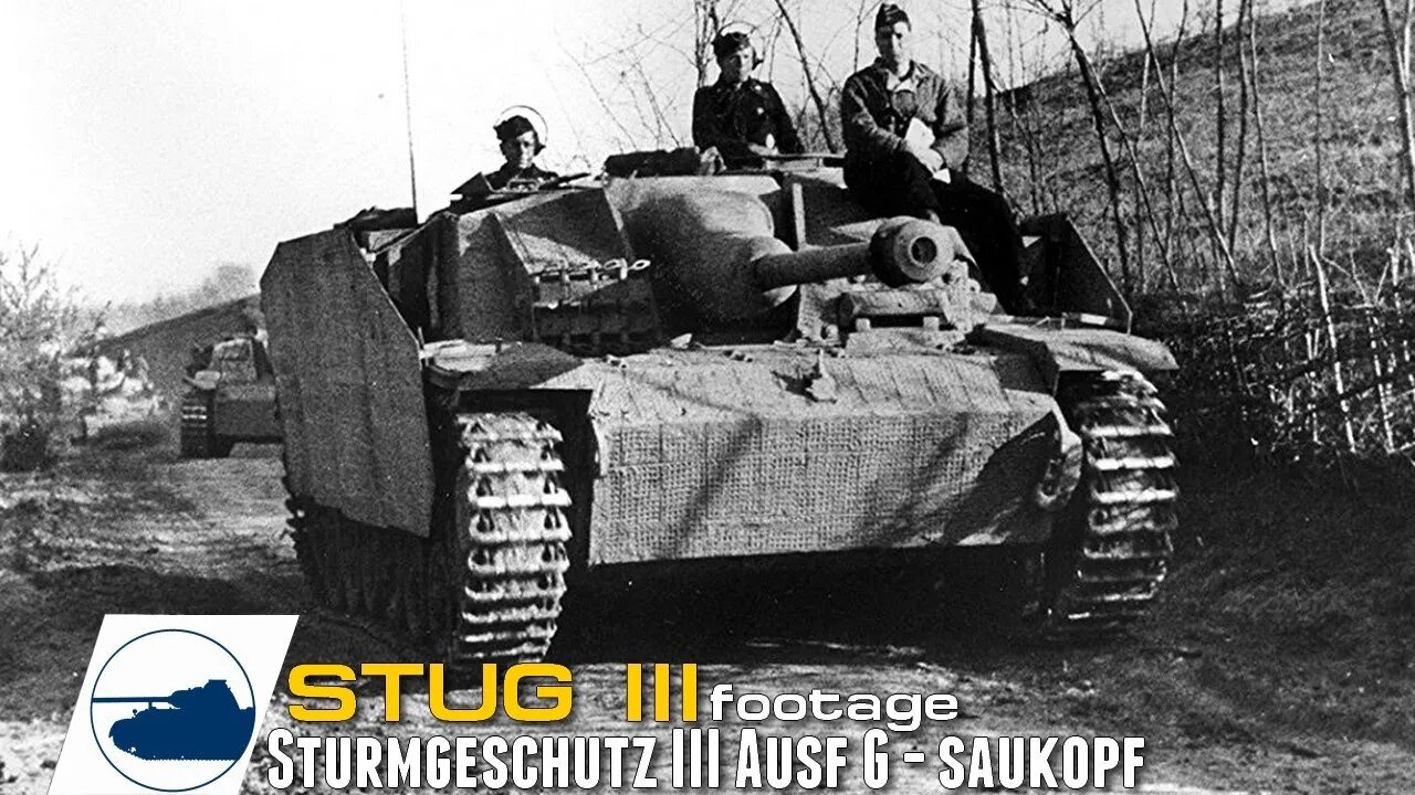 WW2 StuG III Ausf G - Sturmgeschütz III Saukopf - footage part 4