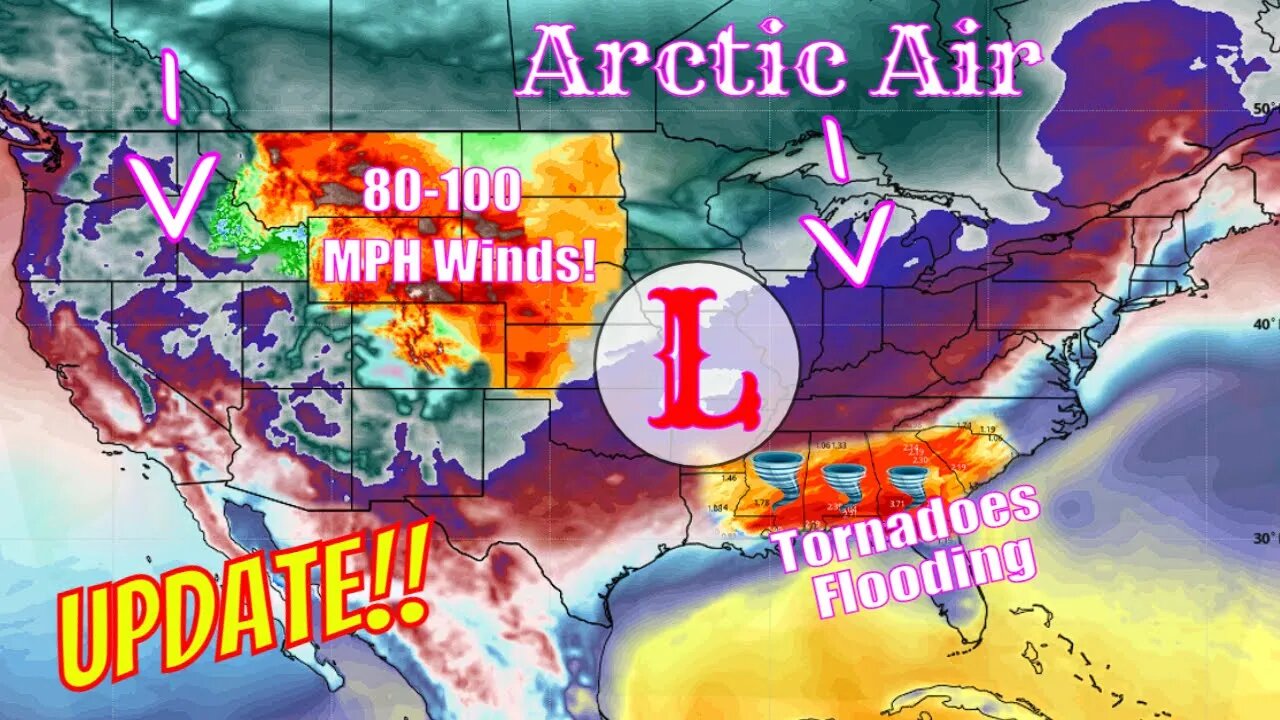 Violent Tornadoes, 80-100 MPH Winds, Flooding & Arctic Blast Update!