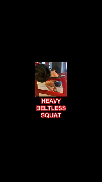 HEAVY BELTLESS SQUAT #shorts #youtubeshorts