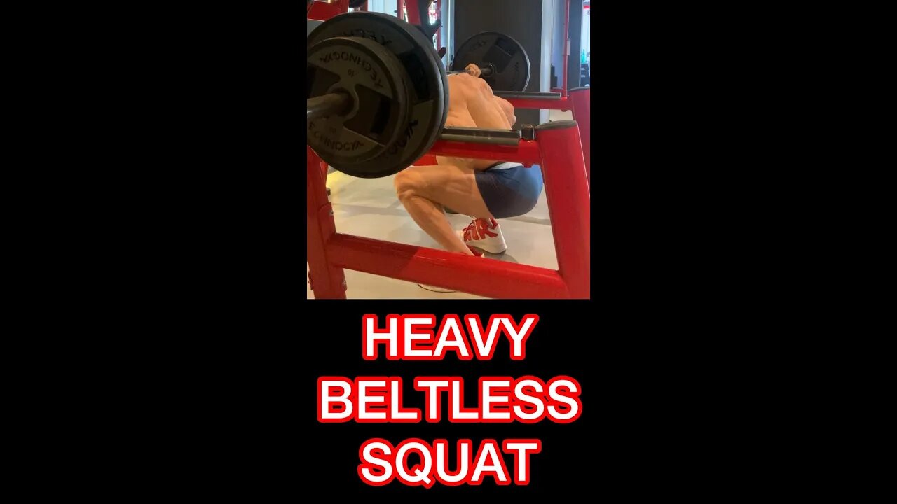 HEAVY BELTLESS SQUAT #shorts #youtubeshorts