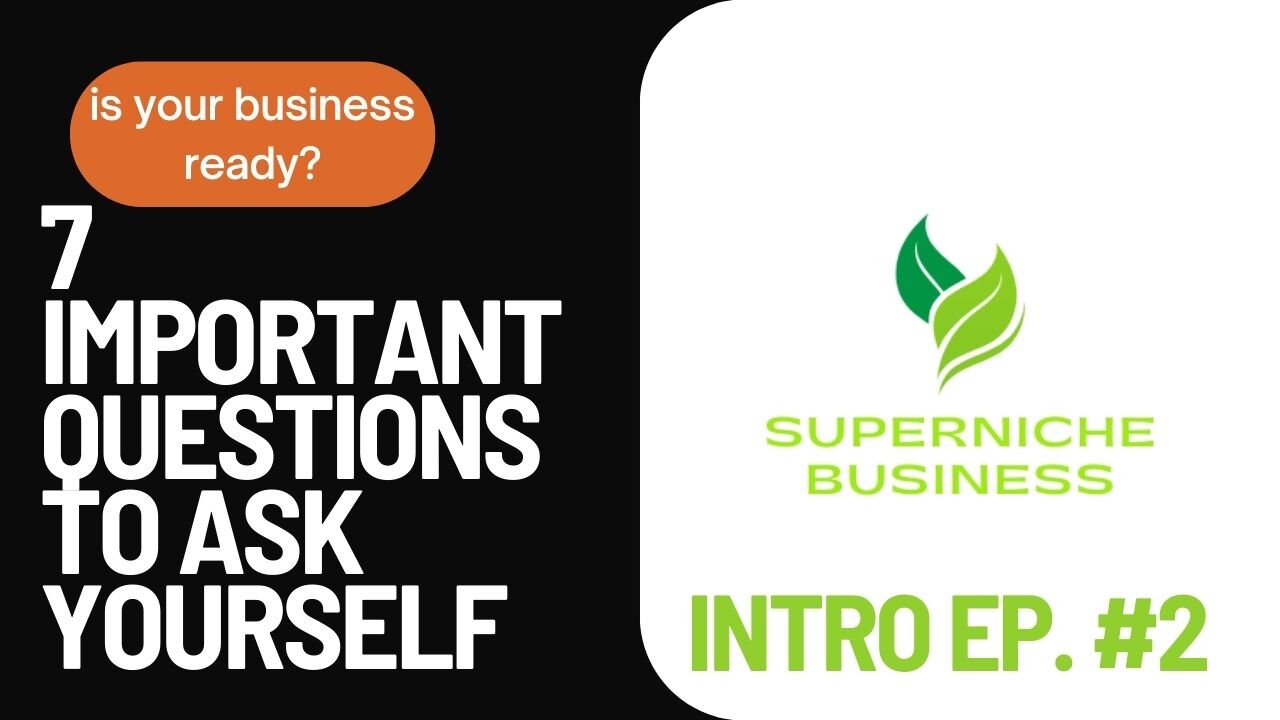 Superniche intro ep. #2: 7 Important Questions to Ask Yourself