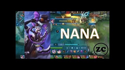 ML Gameplay Nana jogando no MID ZC