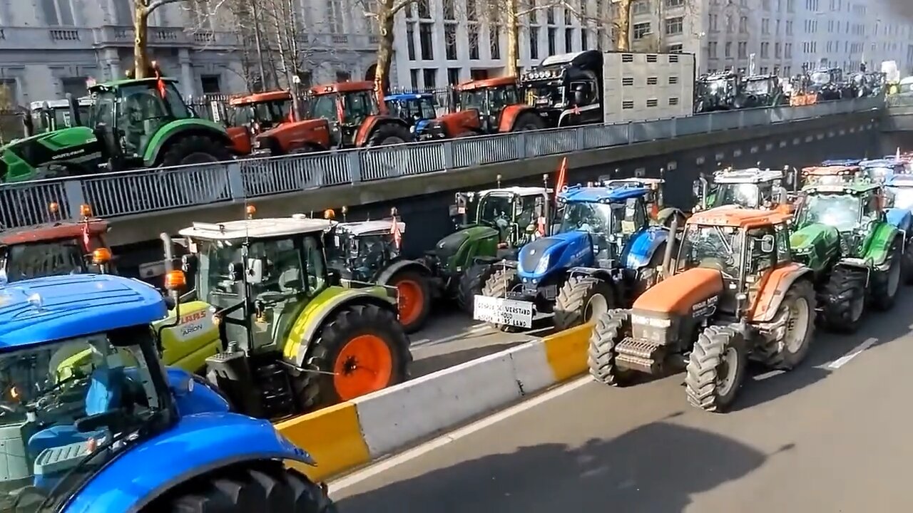 Over 2709 Tractors Block Belgian Streets