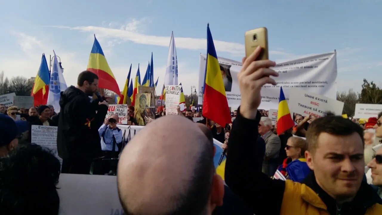 București - protest împotriva vaccinării obligatorii