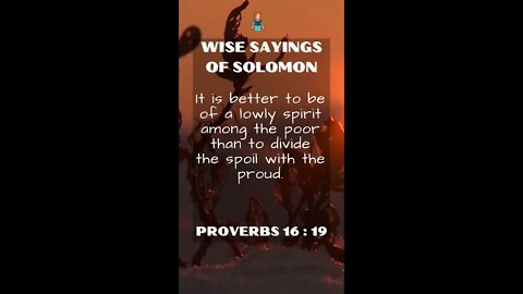 Proverbs 16:19 | NRSV Bible | Wise Sayings of Solomon