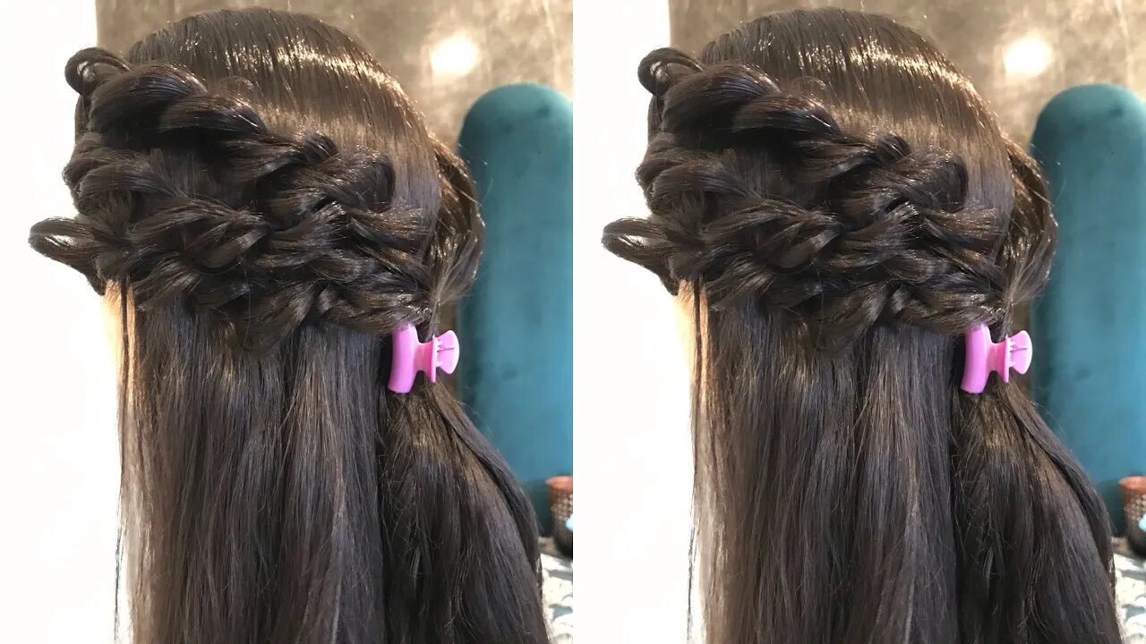 DIY easy elegant hairstyle for girls #hairstyles #beautywithmehwish