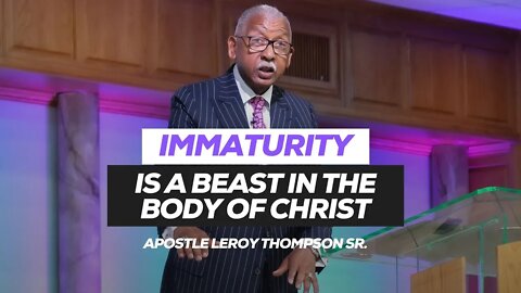 Immaturity Is A Beast in The Body of Christ