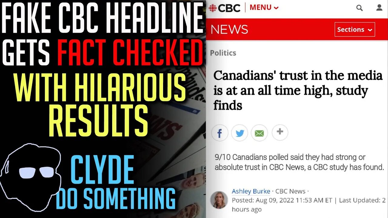 Fact Checkers Check CBC Headline - Trust in News at All Time **** in Canada