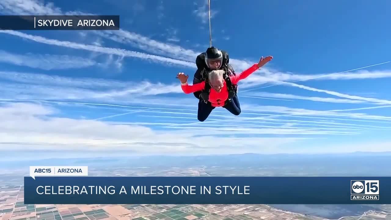 Valley Great Grandmother celebrates 90th birthday skydiving