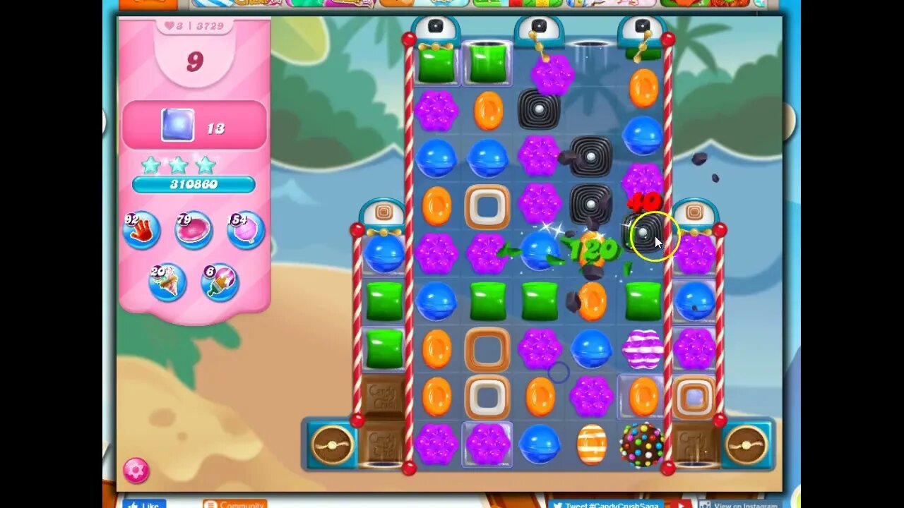 Candy Crush Level 3729 Talkthrough, 19 Moves 0 Boosters