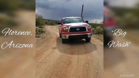 Beautiful Scenic Sonoran Desert View in Florence, Arizona | Dirt Road to 'Big Wash' 3/21/2022