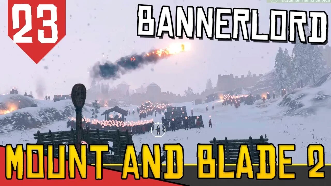 Catapulta com BOMBAS de Fogo na Neve! - Mount & Blade 2 Bannerlord #23 [Gameplay Português PT-BR]