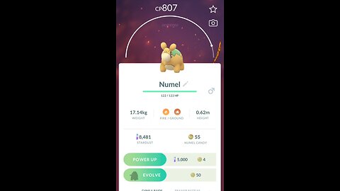 Numel evolves into Camerupt in Pokemon GO #pokemon #pokemongo