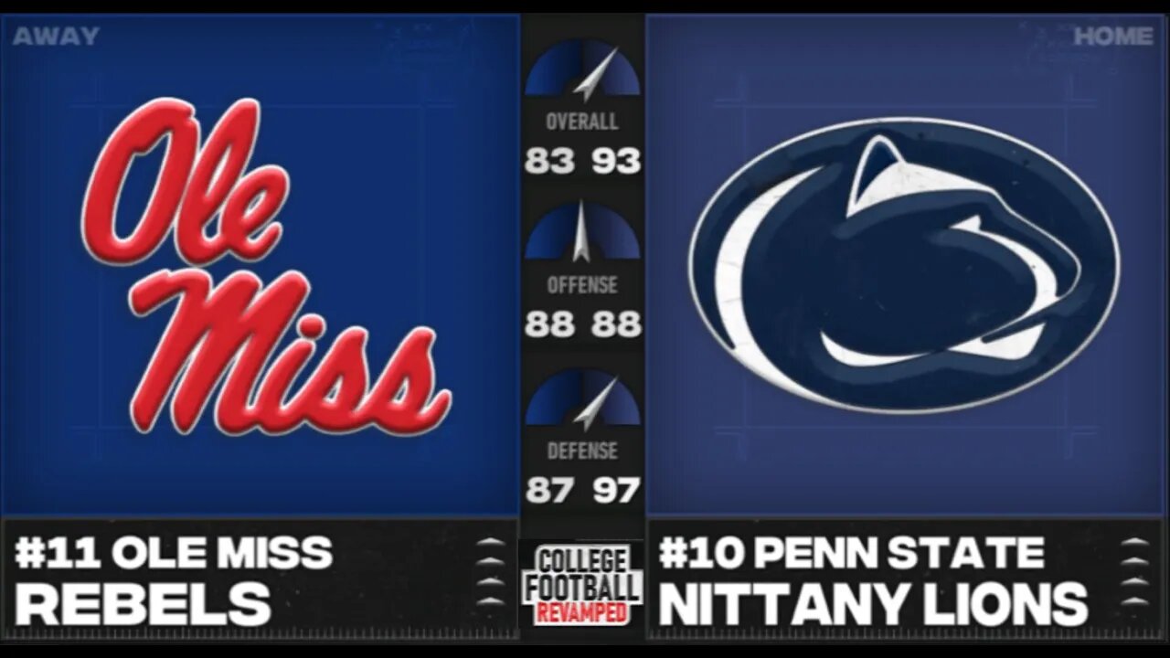 #NCAA24 NY6 Chick-fil-A Peach Bowl: (11) Ole Miss Rebels vs (10) Penn State Nittany Lions 1st Half